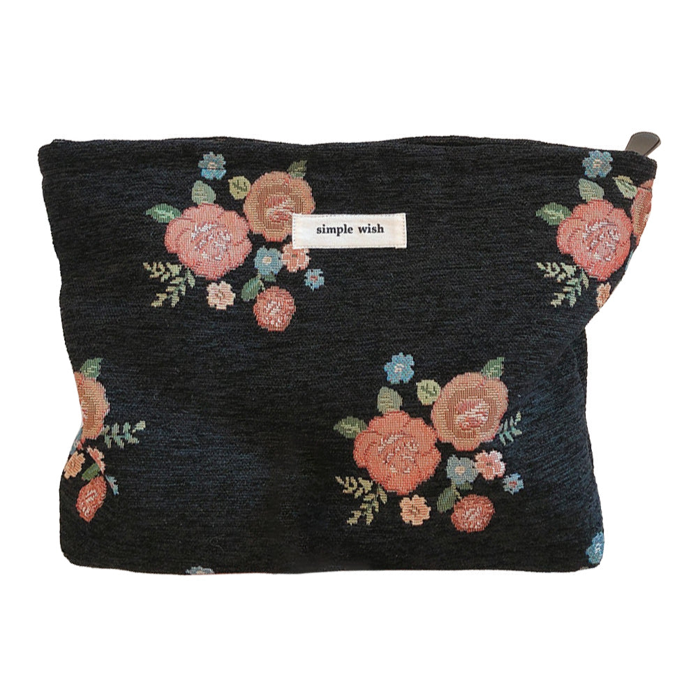 456 Flower Grid Pattern Vintage Canvas Cosmetic Bag Toiletry Container Storage Bag Pouch 456 Flower Grid Pattern Vintage Canvas Cosmetic Bag Toiletry Container Storage Bag Pouch